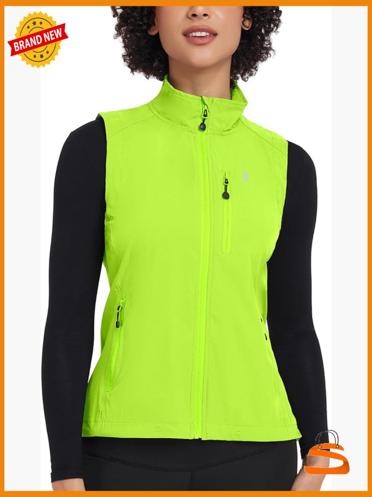 Women's Lightweight Quick Dry Vest Sleeveless Windproof Jacket For Golf Cycling
